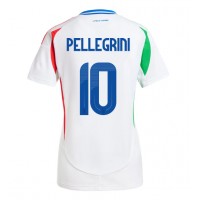 Italy Lorenzo Pellegrini #10 Replica Away Shirt Ladies Euro 2024 Short Sleeve